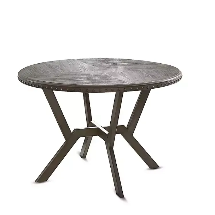 Kirklands Home Dining Sets|Gray Wood Upholstered 5-pc. Dining Set