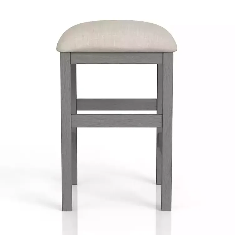 Kirklands Home Bar Stools & Counter Height Stools|Wood Upholstered Seat 2-pc. Counter Stool Set Gray
