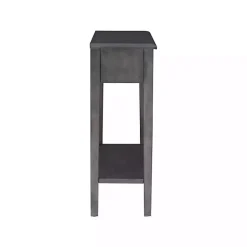 Kirklands Home Console Tables|Wooden Console Table with Double Drawers Gray