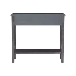 Kirklands Home Console Tables|Wooden Console Table with Double Drawers Gray