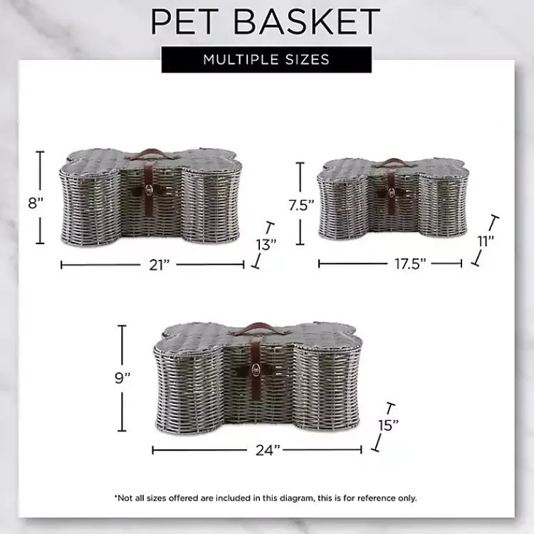 Discount Woven Bone Shaped Basket, 24 in. Baskets & Boxes
