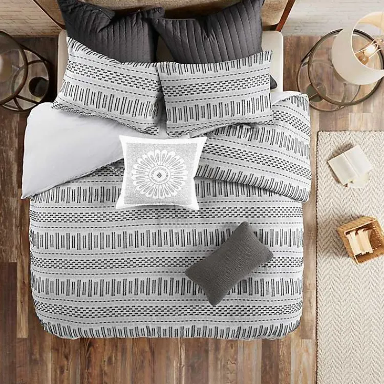 Kirklands Home Comforters|Woven Jacquard California King Comforter Set Gray
