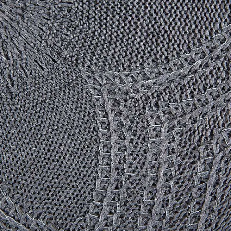 Kirklands Home Table Linens|Woven Round Placemats, Set of 6 Gray