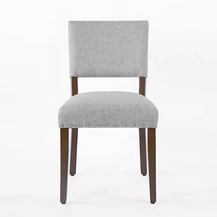 Kirklands Home Dining Chairs|Woven Upholstered Dining Chairs, Set of 2 Gray