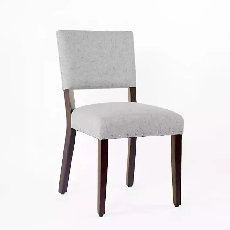 Kirklands Home Dining Chairs|Woven Upholstered Dining Chairs, Set of 2 Gray