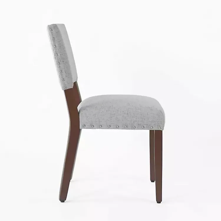 Kirklands Home Dining Chairs|Woven Upholstered Dining Chairs, Set of 2 Gray