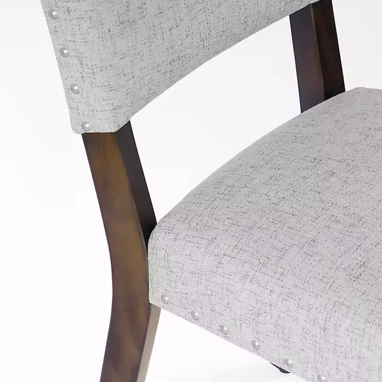 Kirklands Home Dining Chairs|Woven Upholstered Dining Chairs, Set of 2 Gray