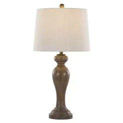 Kirklands Home Table Lamps|Gray-Brown Spindle Table Lamps, Set of 2 Tan