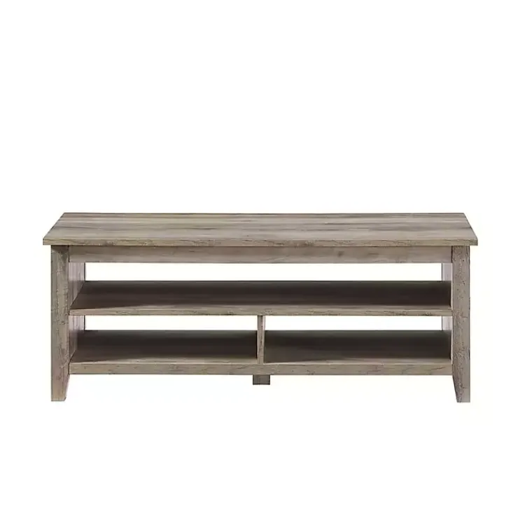 Kirklands Home Coffee Tables|wash Grooved Side Panel Coffee Table Gray