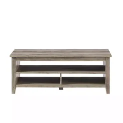 Kirklands Home Coffee Tables|wash Grooved Side Panel Coffee Table Gray