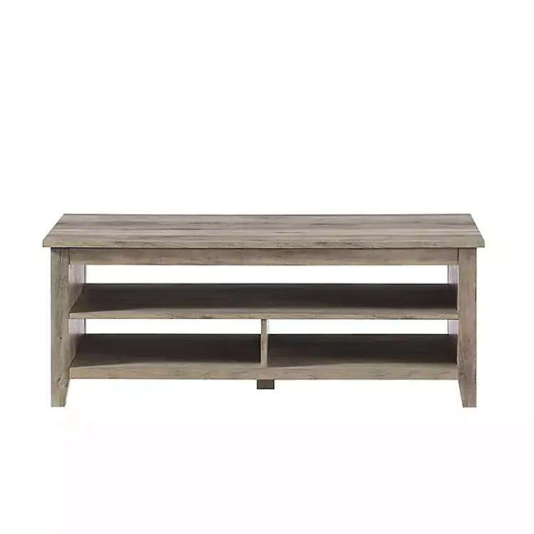 Kirklands Home Coffee Tables|wash Grooved Side Panel Coffee Table Gray