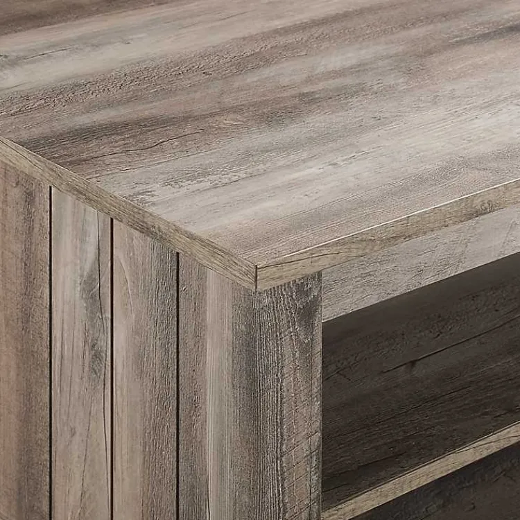 Kirklands Home Coffee Tables|wash Grooved Side Panel Coffee Table Gray