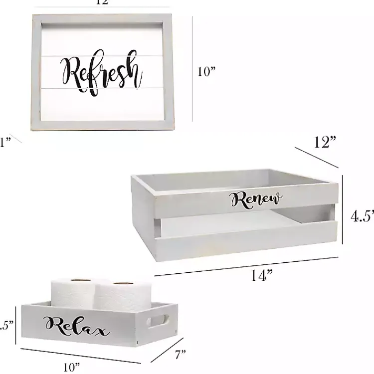 Kirklands Home Bathroom Accessories|wash 3-pc. Bathroom Accessories Set Gray