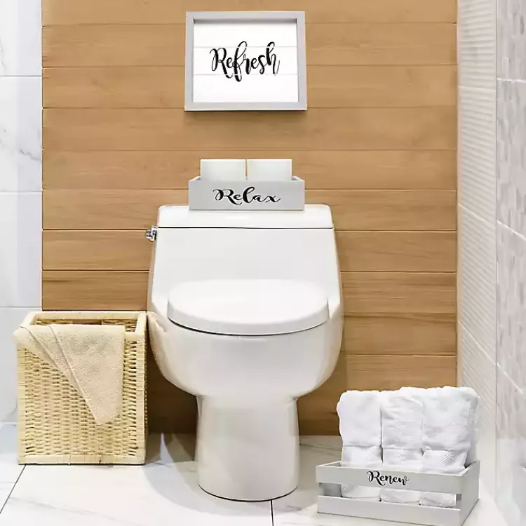 Kirklands Home Bathroom Accessories|wash 3-pc. Bathroom Accessories Set Gray