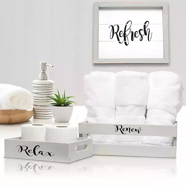 Kirklands Home Bathroom Accessories|wash 3-pc. Bathroom Accessories Set Gray