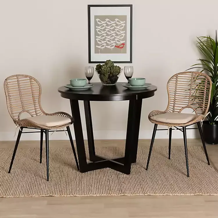 Kirklands Home Dining Chairs|Graywash Rattan Brenna Dining Chairs, Set of 2