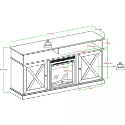 Kirklands Home Tv Stands & Media Consoles|Graywash Rustic Fireplace Cabinet Brown