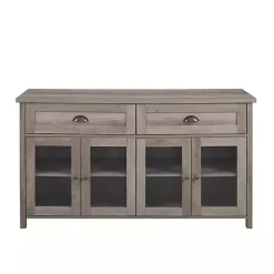 Kirklands Home Cabinets & Sideboards|wash Rustic Glass Front Sideboard Gray