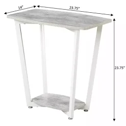 Kirklands Home Accent & End Tables|Graywash Joanne Accent Table White