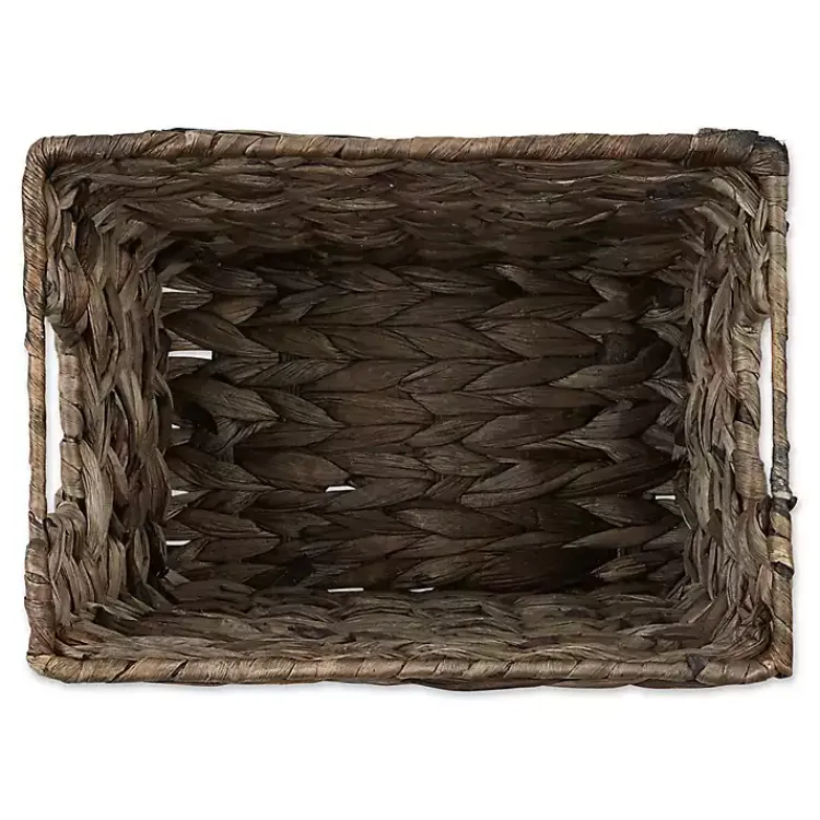 Discount Graywashed Woven Water Hyacinth Baskets, Set of 3 Baskets & Boxes