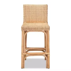 Kirklands Home Bar Stools & Counter Height Stools|Greek Natural Rat Woven Counter Stool Tan