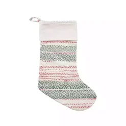 Online Green & Red Patterned Stripe I Stocking Christmas Stockings & Stocking Holders