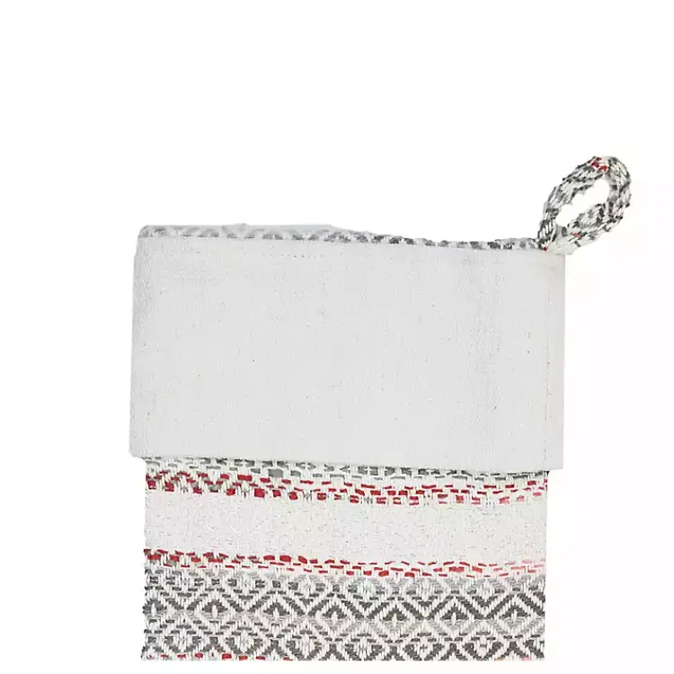 Hot Green & Red Patterned Stripe II Stocking Christmas Stockings & Stocking Holders