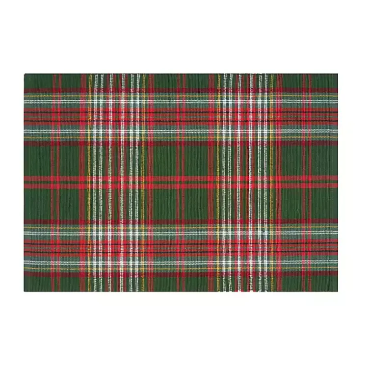 Clearance Green and Red Axel Plaid Placemats, Set of 6 Christmas Dining & Entertaining