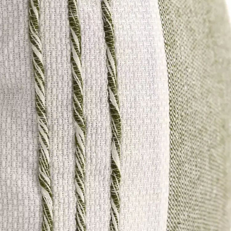 New Green and White Block Loop Throw Pillow Pillows