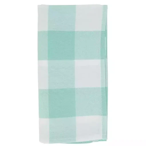 Kirklands Home Table Linens|and White Buffalo Plaid Napkins, Set of 4 Green