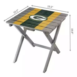Kirklands Home Outdoor Tables|Green Bay Packers Folding Outdoor Table Brown