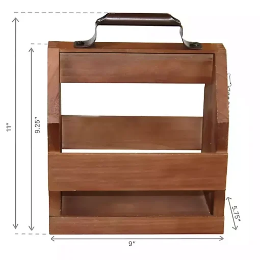 Kirklands Home Outdoor Dining|Green Bay Packers Wooden Condiment Caddy Brown