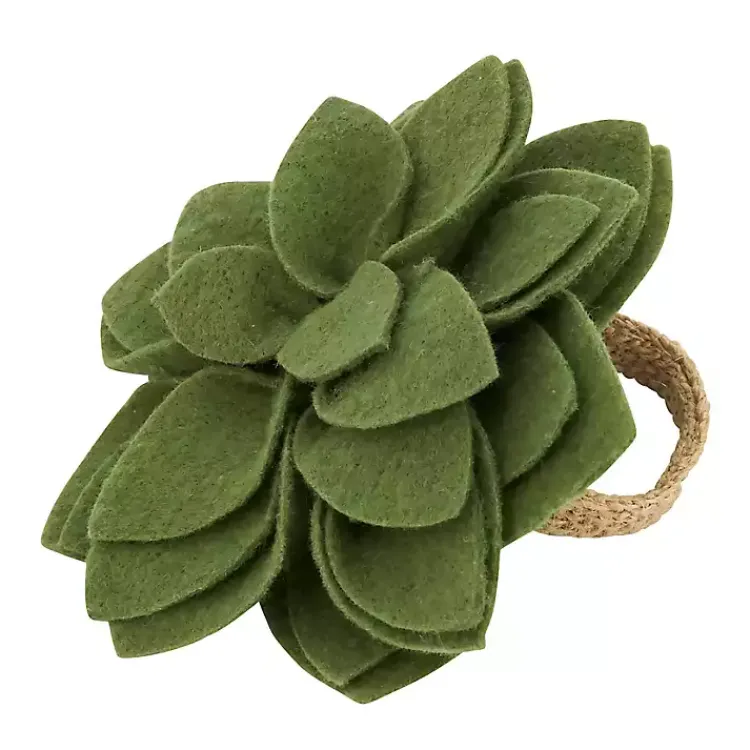 Kirklands Home Table Linens|Blossom Napkin Rings, Set of 4 Green