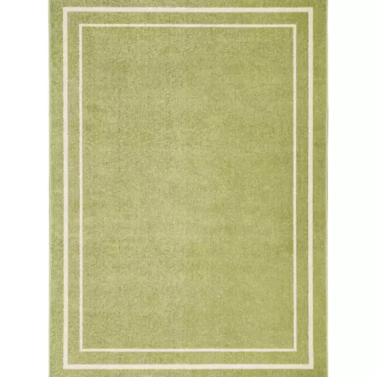 Kirklands Home Outdoor Rugs|Green Bordered Indoor/Outdoor Area Rug, 5x7