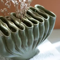 Sale Ceramic Wavy Folds Vase Vases