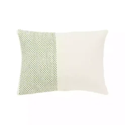Sale Green Dotted Colorblock Throw Pillow Pillows