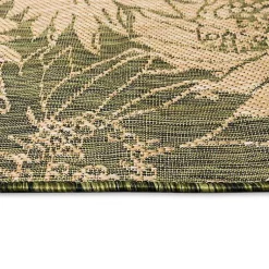 Kirklands Home Outdoor Rugs|Green Floral Blooms Outdoor Area Rug, 4x7