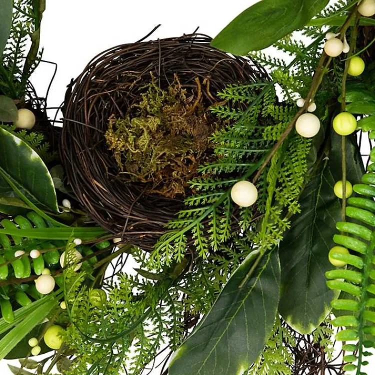 Discount Foliage Bird Nest Wreath Wreaths
