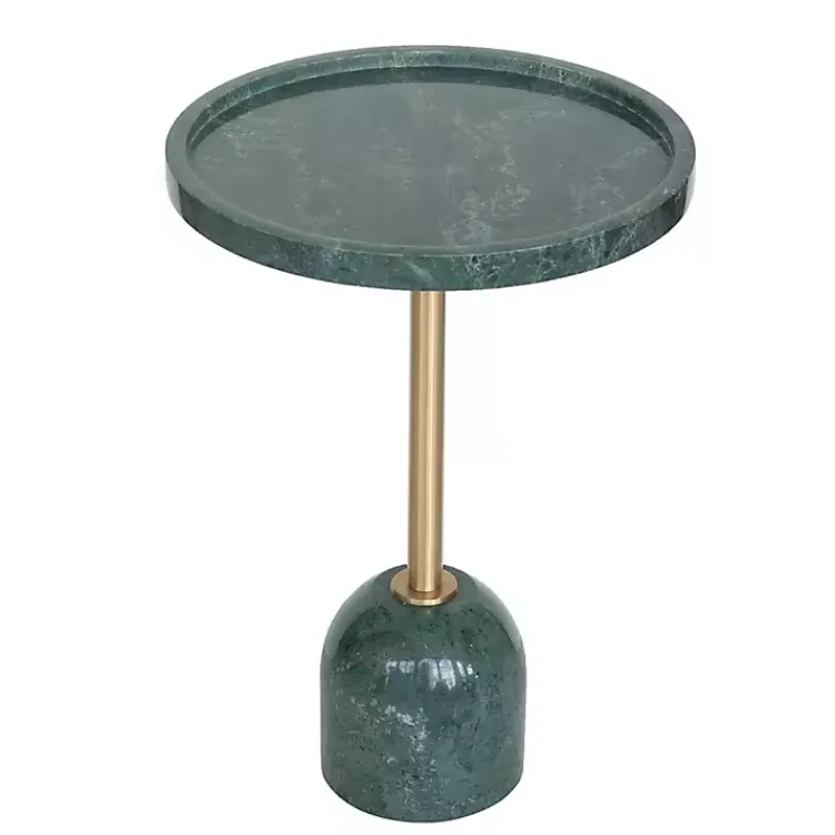 Kirklands Home Accent & End Tables|Marble & Gold Cocktail Table Green