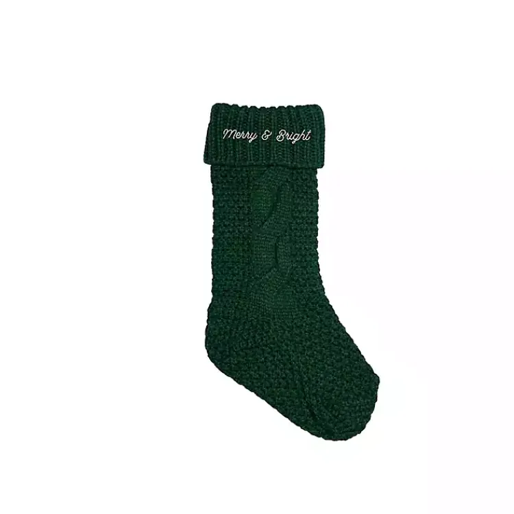 Sale Merry & Bright Cable Knit Stocking Christmas Stockings & Stocking Holders