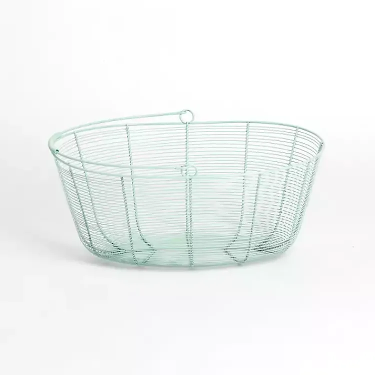 New Metal Wire Basket with Handle Baskets & Boxes