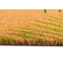 Kirklands Home Doormats|Green Palm Fronds Welcome Coir Doormat