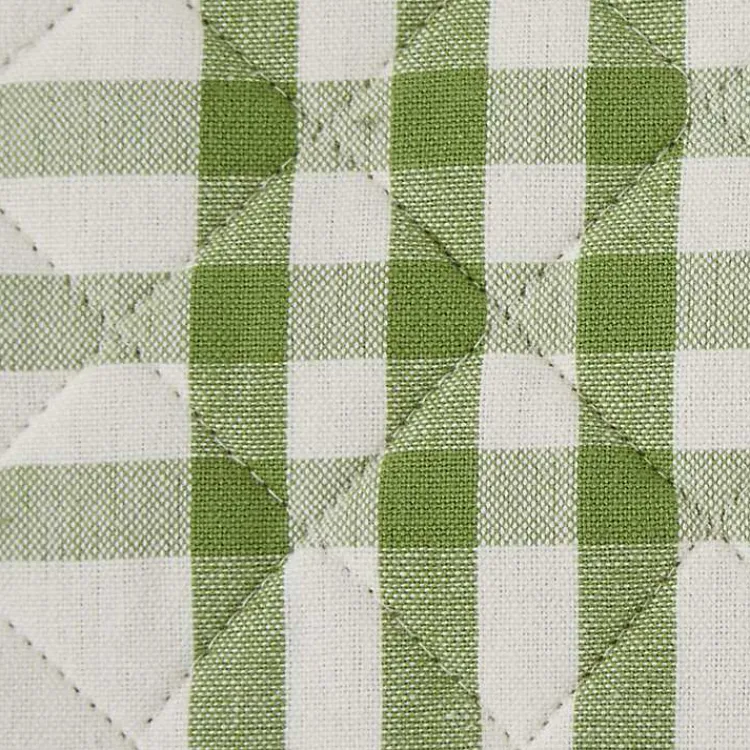 Kirklands Home Kitchen Accessories|Green Plaid Eat Drink Enjoy 4-pc. Dish Towel Set