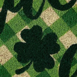 New Green Plaid Lucky Day Doormat St Patricks Day Decorations