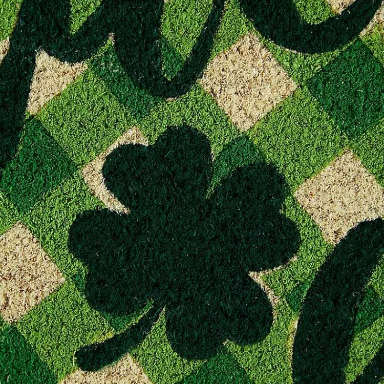 New Green Plaid Lucky Day Doormat St Patricks Day Decorations