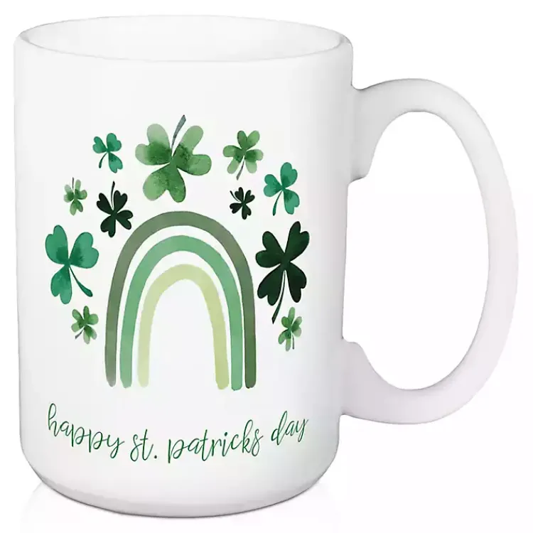 Kirklands Home Glassware & Drinkware|Green Rainbow St. Patrick's Day Mugs, Set of 2