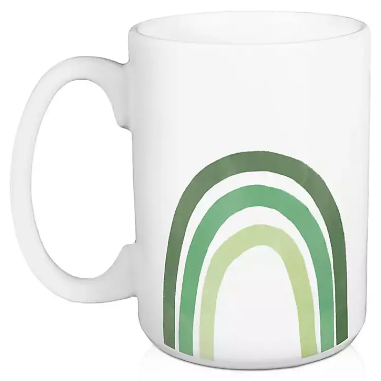 Kirklands Home Glassware & Drinkware|Green Rainbow St. Patrick's Day Mugs, Set of 2