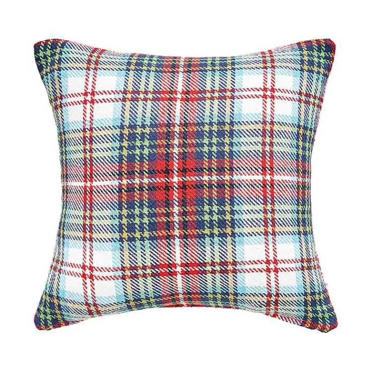 New Green Red Blue Morris Plaid Christmas Throw Pillow Christmas Pillows