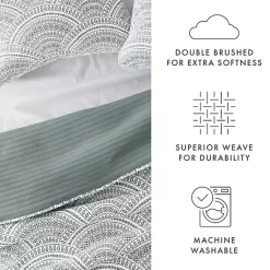 Kirklands Home Quilts|Green Scalloped Reversible 2-pc. Twin Quilt Set