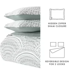 Kirklands Home Quilts|Green Scalloped Reversible 2-pc. Twin Quilt Set